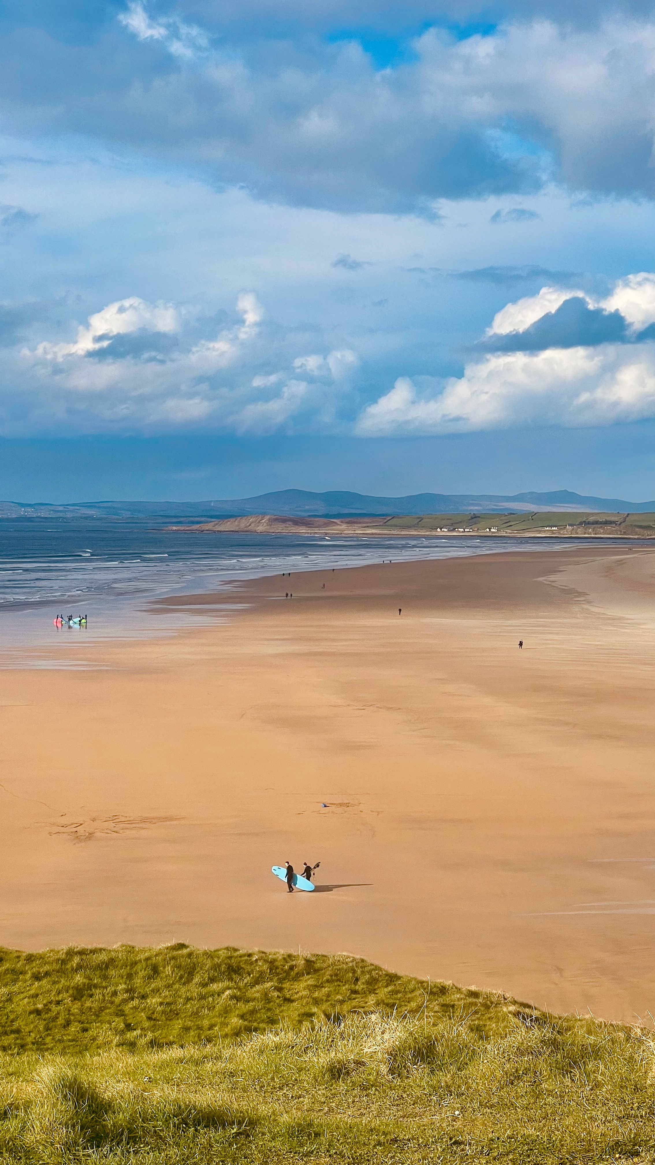 Surfers on Strandhill beach, Co. Sligo, Ireland
