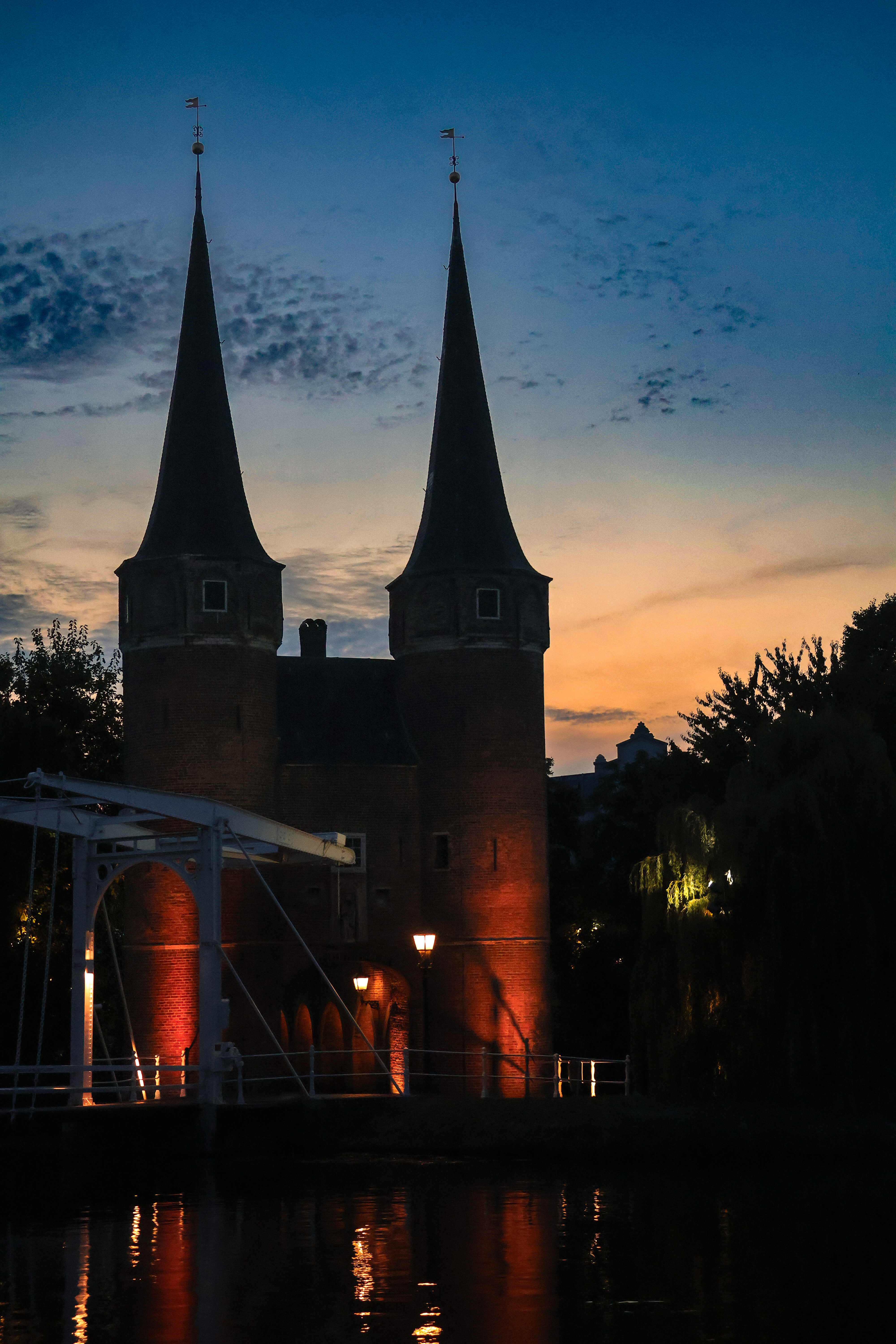 Delft Eastern Gate at twilight, Netherlands
